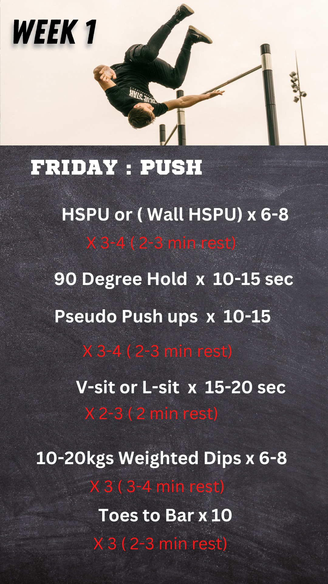 6 Weeks Calisthenics Workout Program (Advanced)