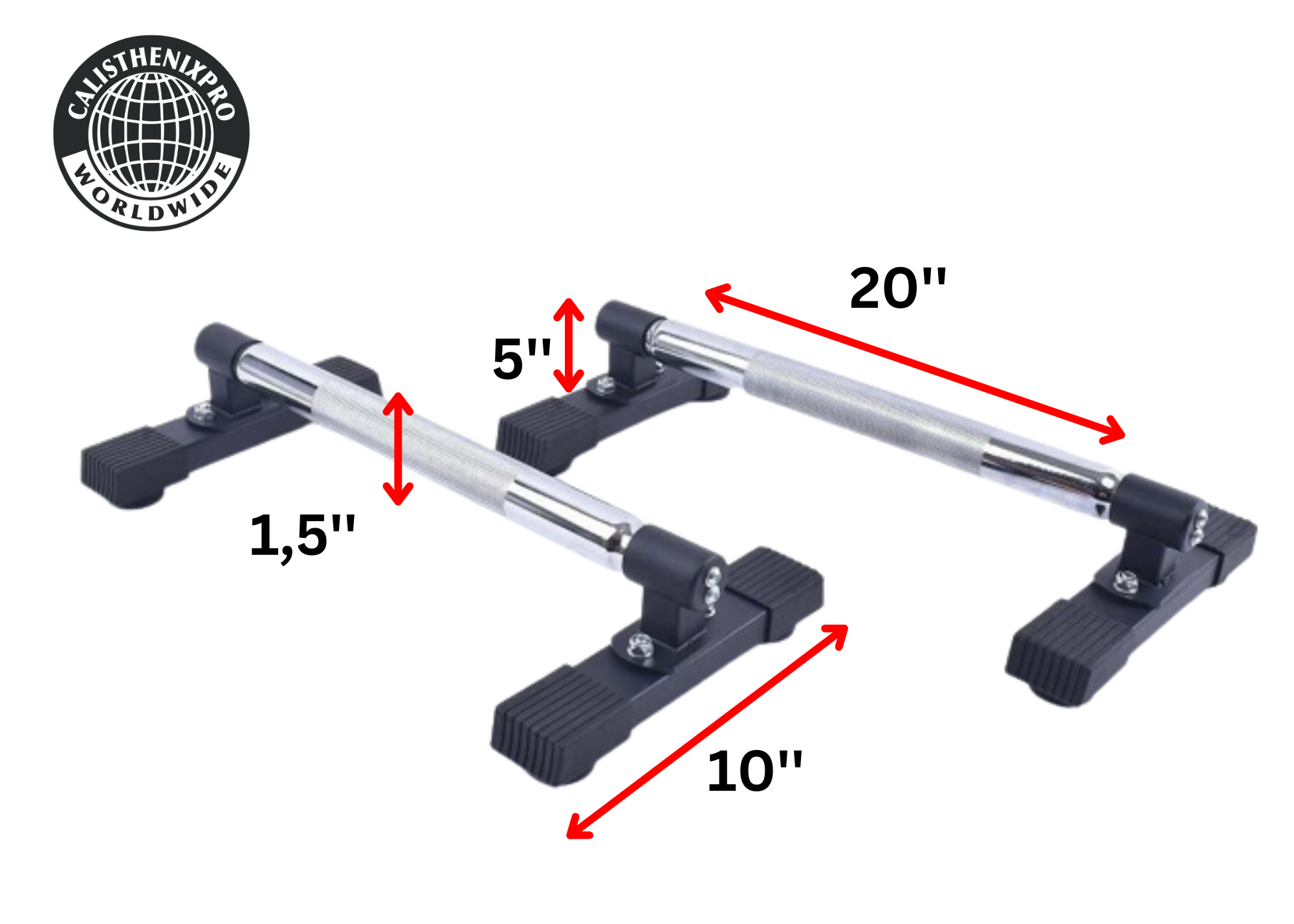 Low Chrome Parallettes (Heavy Duty Edition 2.0)
