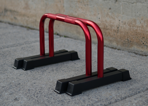 Red Chrome Parallettes (Lightweight Edition)
