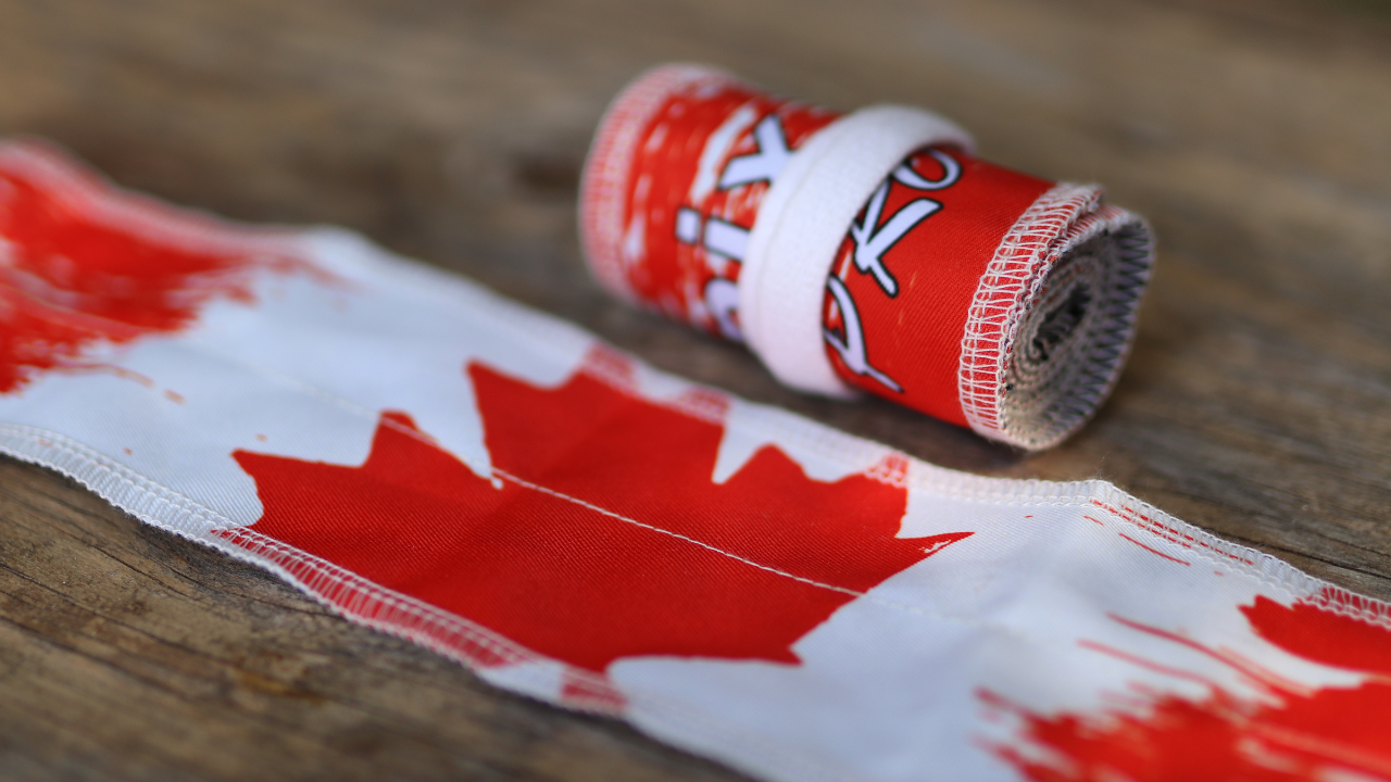 Wrist Wraps Canada Flag Brush(Worldwide Edition) Calisthenix pro