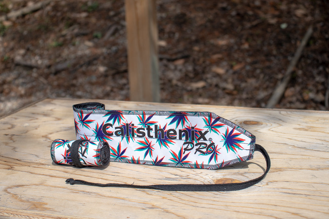 Wrist Wraps - White Tropical Vibes (420 Edition)