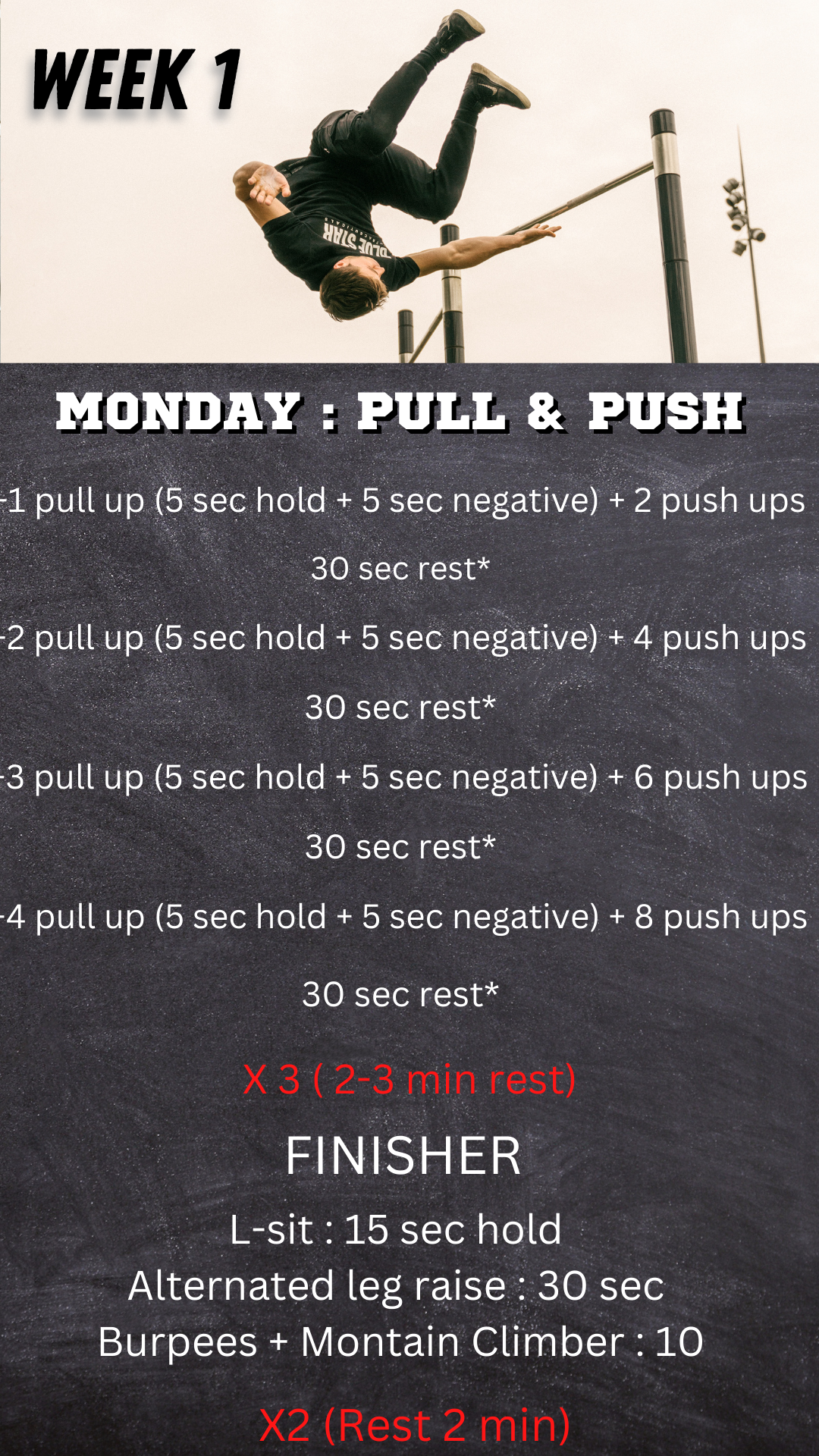4 Weeks Calisthenics Workout Program (Beginner)