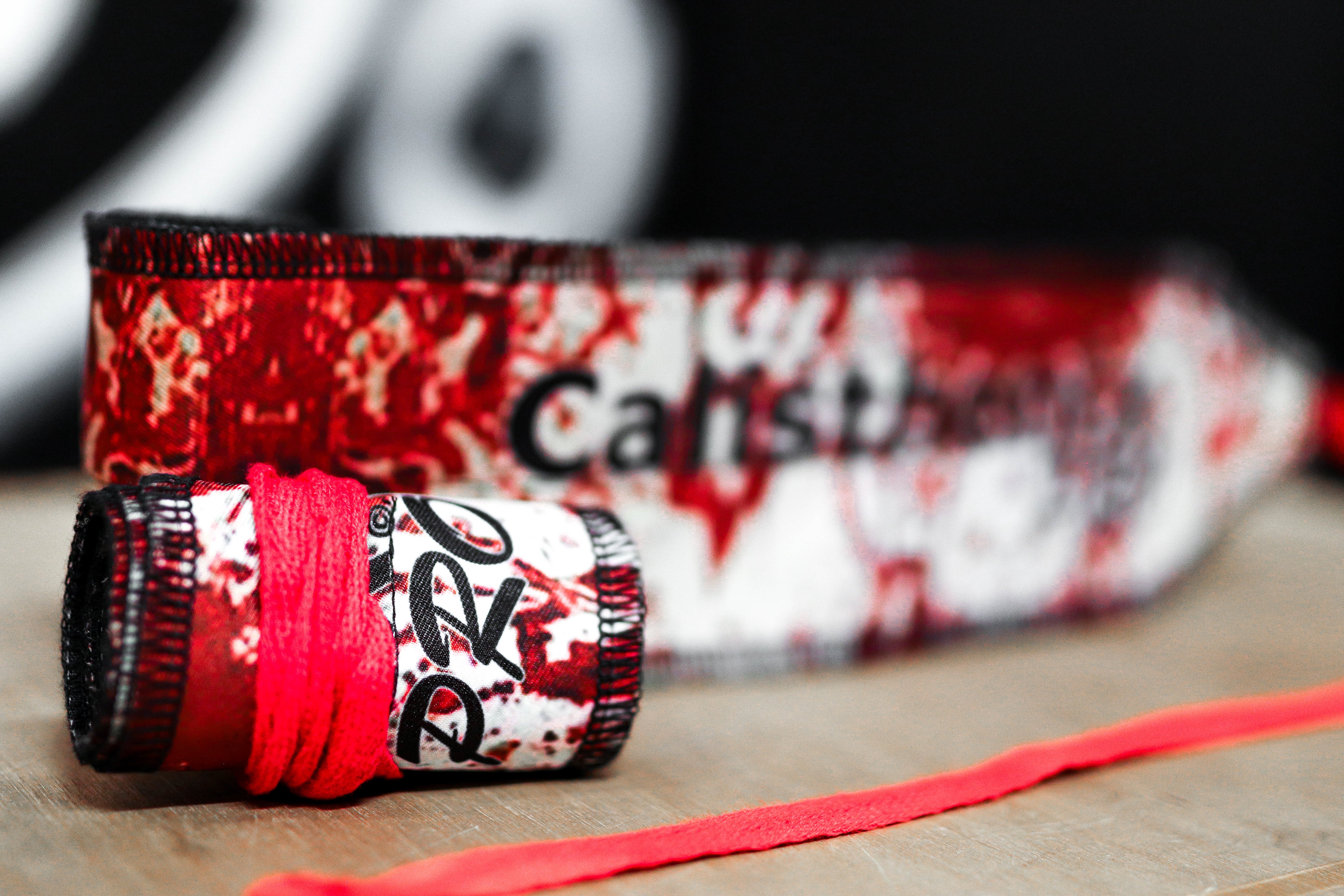 Wrist Wraps - White Bloody Battle ( Warrior Edition )